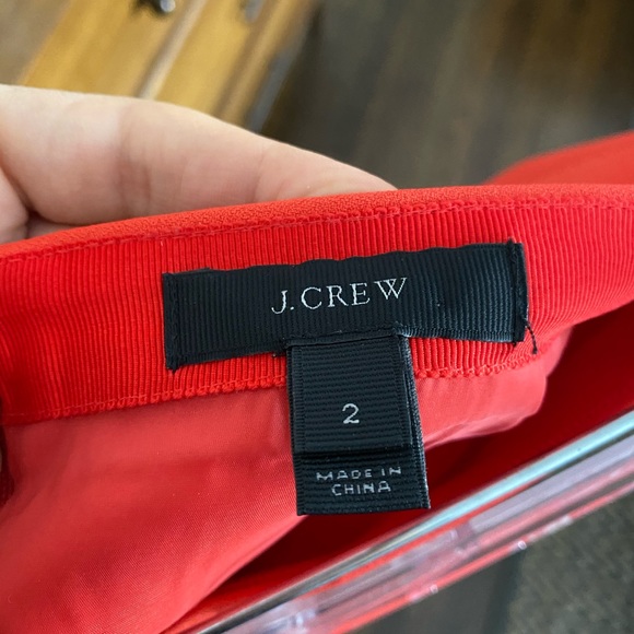 J.Crew bright red neoprene skirt-  size 2 - Picture 3 of 3